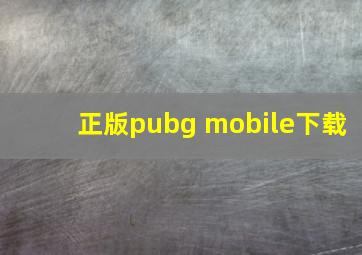 正版pubg mobile下载